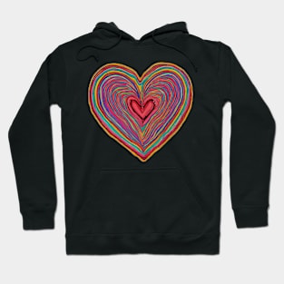 Colorful heart design | Hoodie